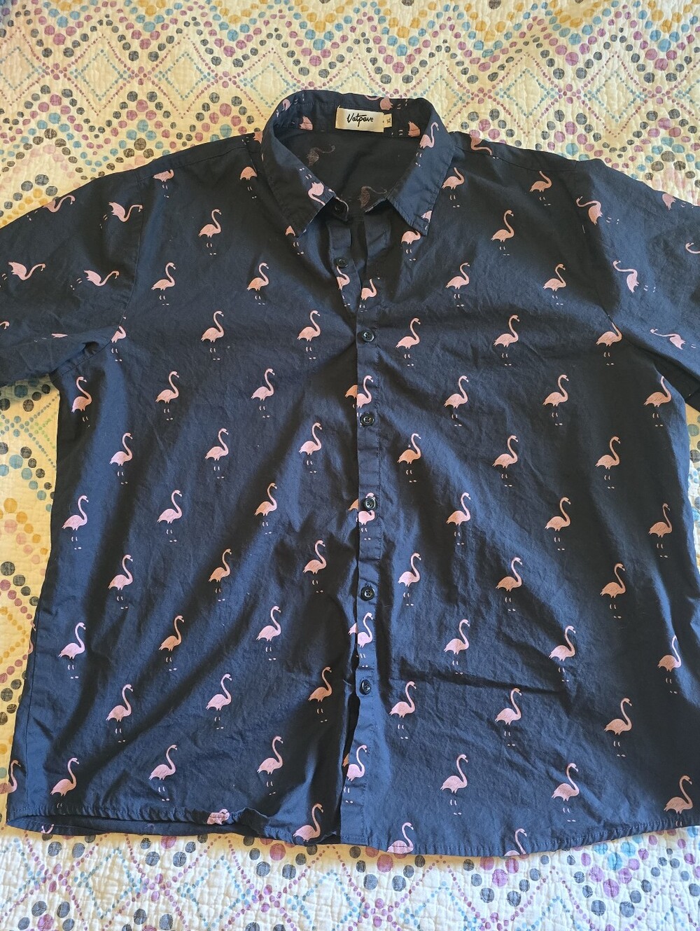 VATPAVE Mens 100% Cotton Hawaiian  Button Down Short Sleeve Beach Top